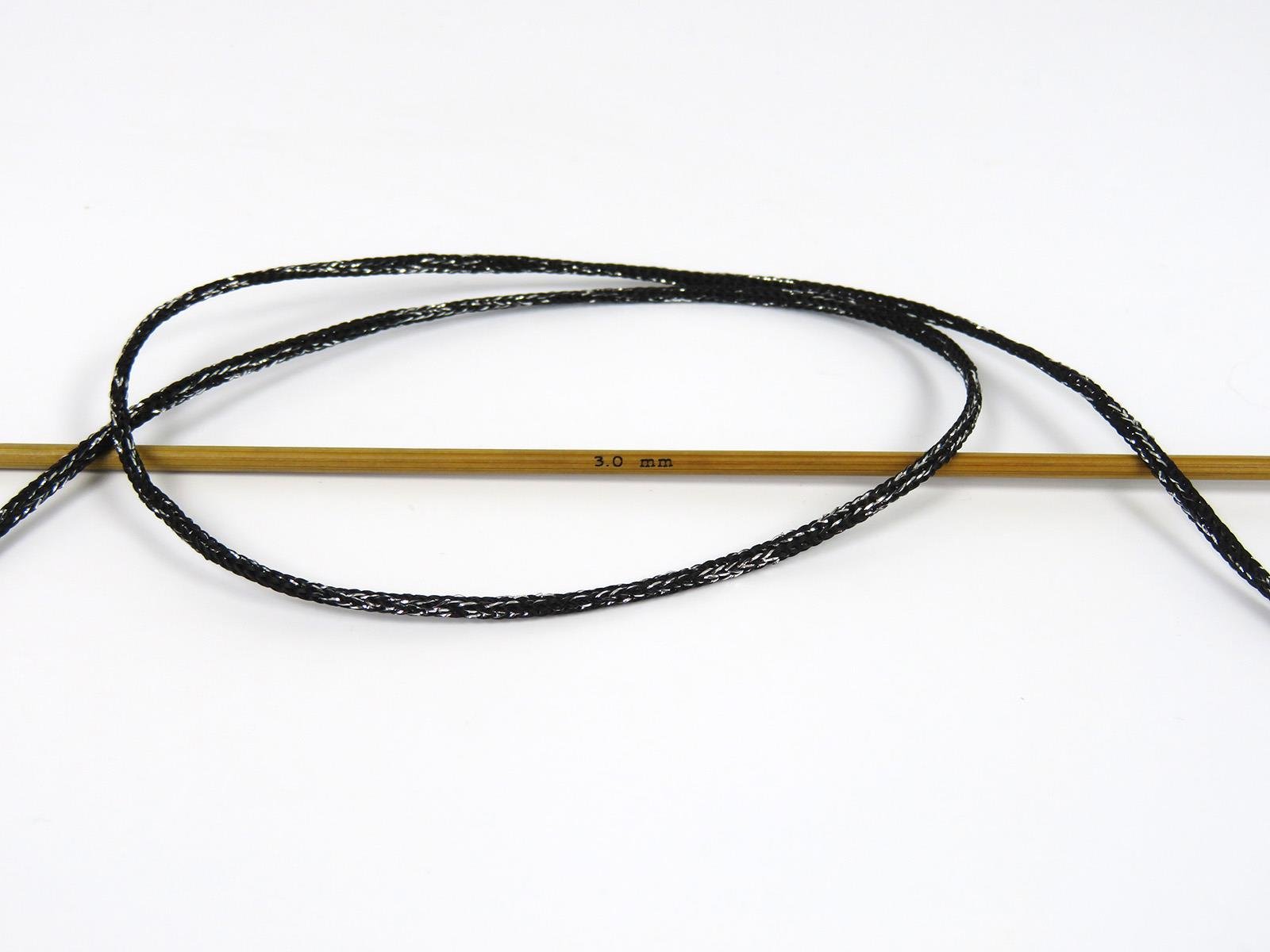 Macrame Bulky Glitz Black, Silver