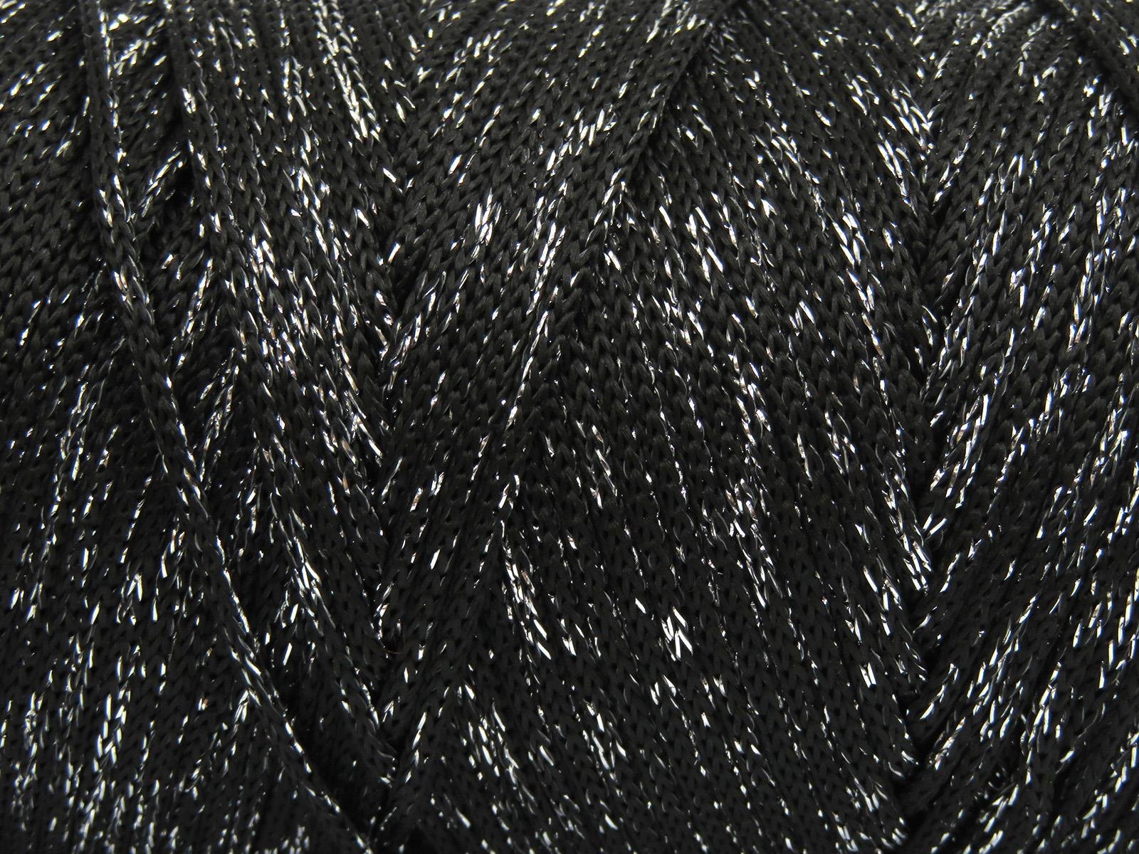 Macrame Bulky Glitz Black, Silver