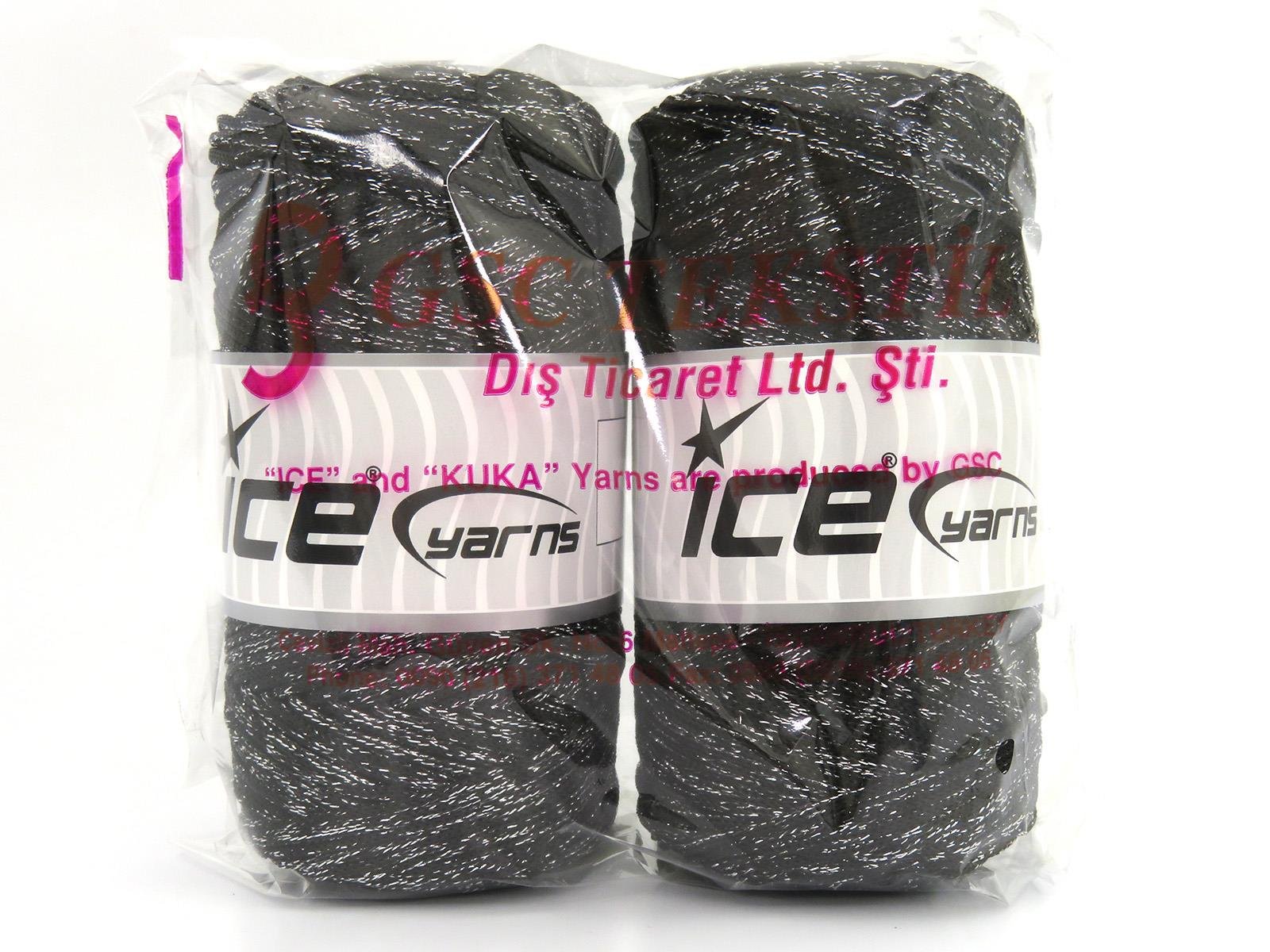 Macrame Bulky Glitz Black, Silver