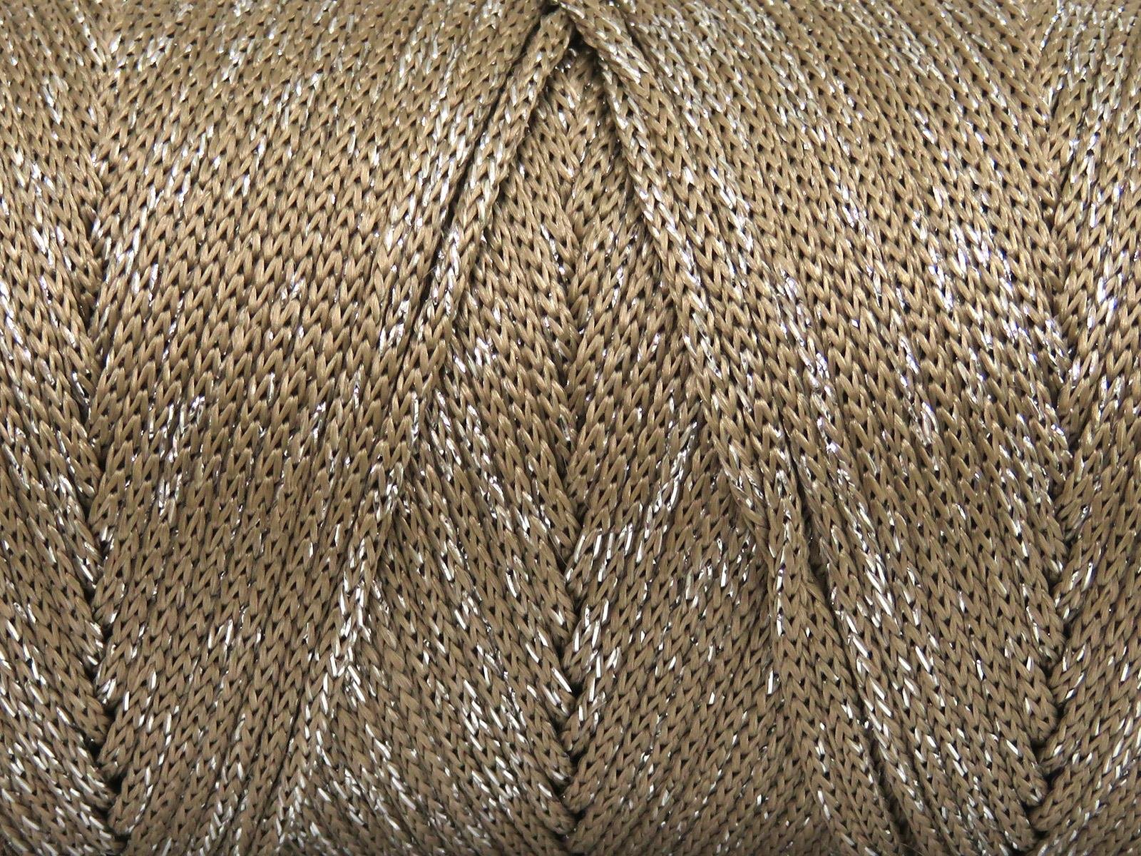 Macrame Bulky Glitz Gold, Dark Camel