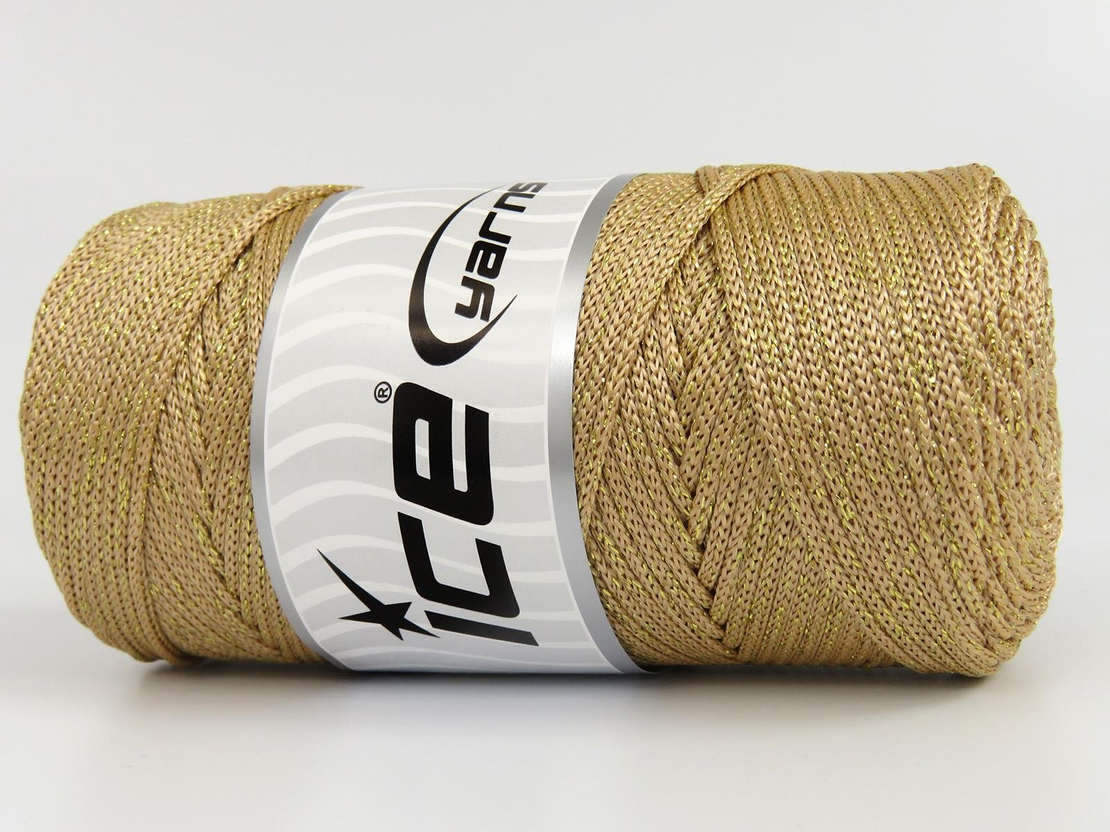 Macrame Bulky Glitz Gold, Light Brown
