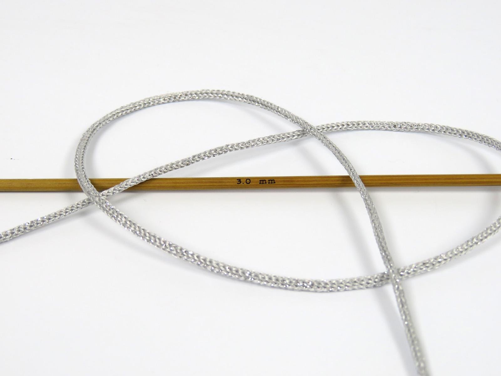 Macrame Bulky Glitz Grey, Silver