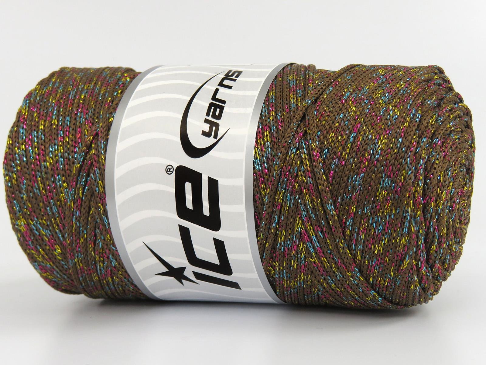 Macrame Bulky Glitz Multi Brown, Irridescent