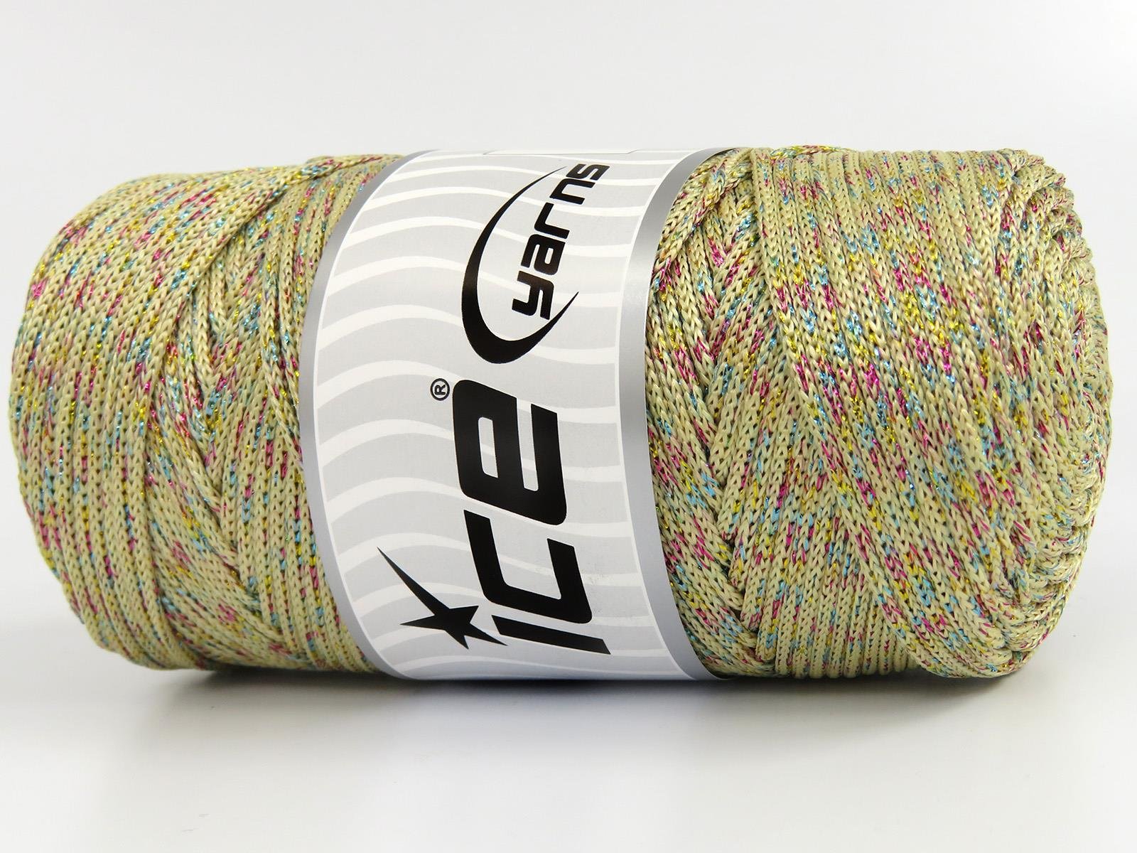 Macrame Bulky Glitz Multi Cream, Irridescent