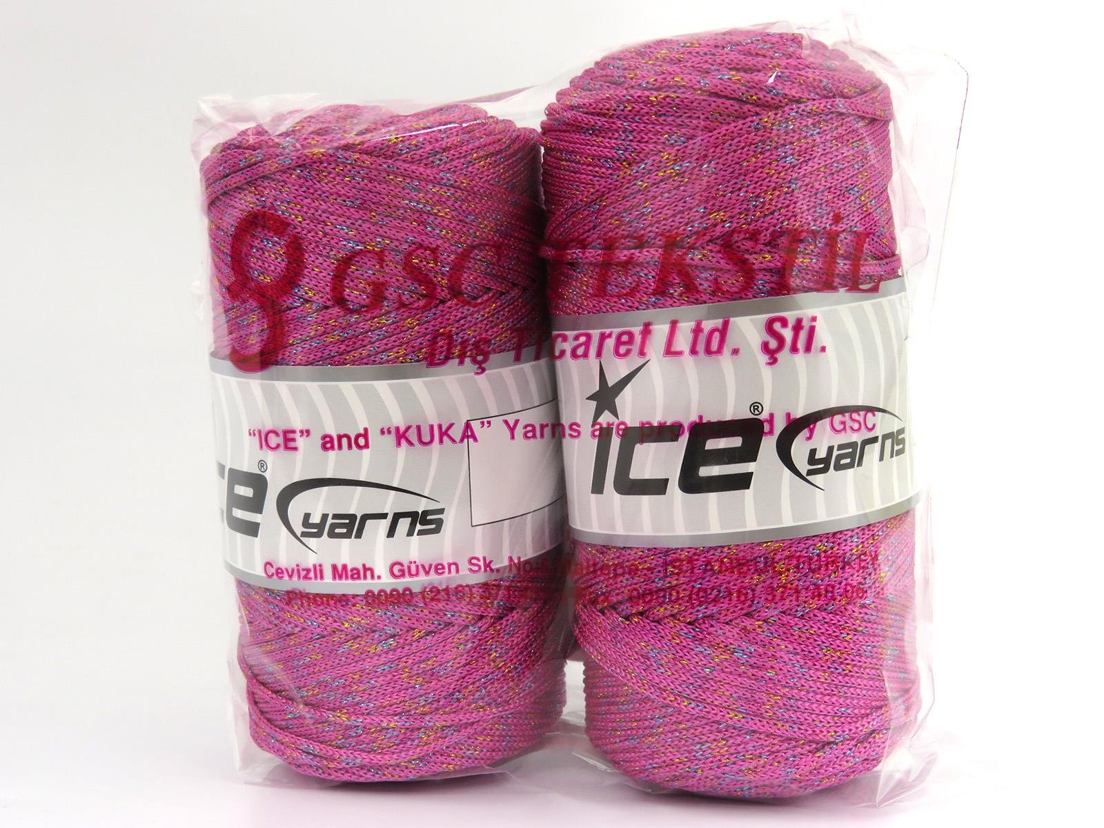 Macrame Bulky Glitz Multi Pink, Irridescent
