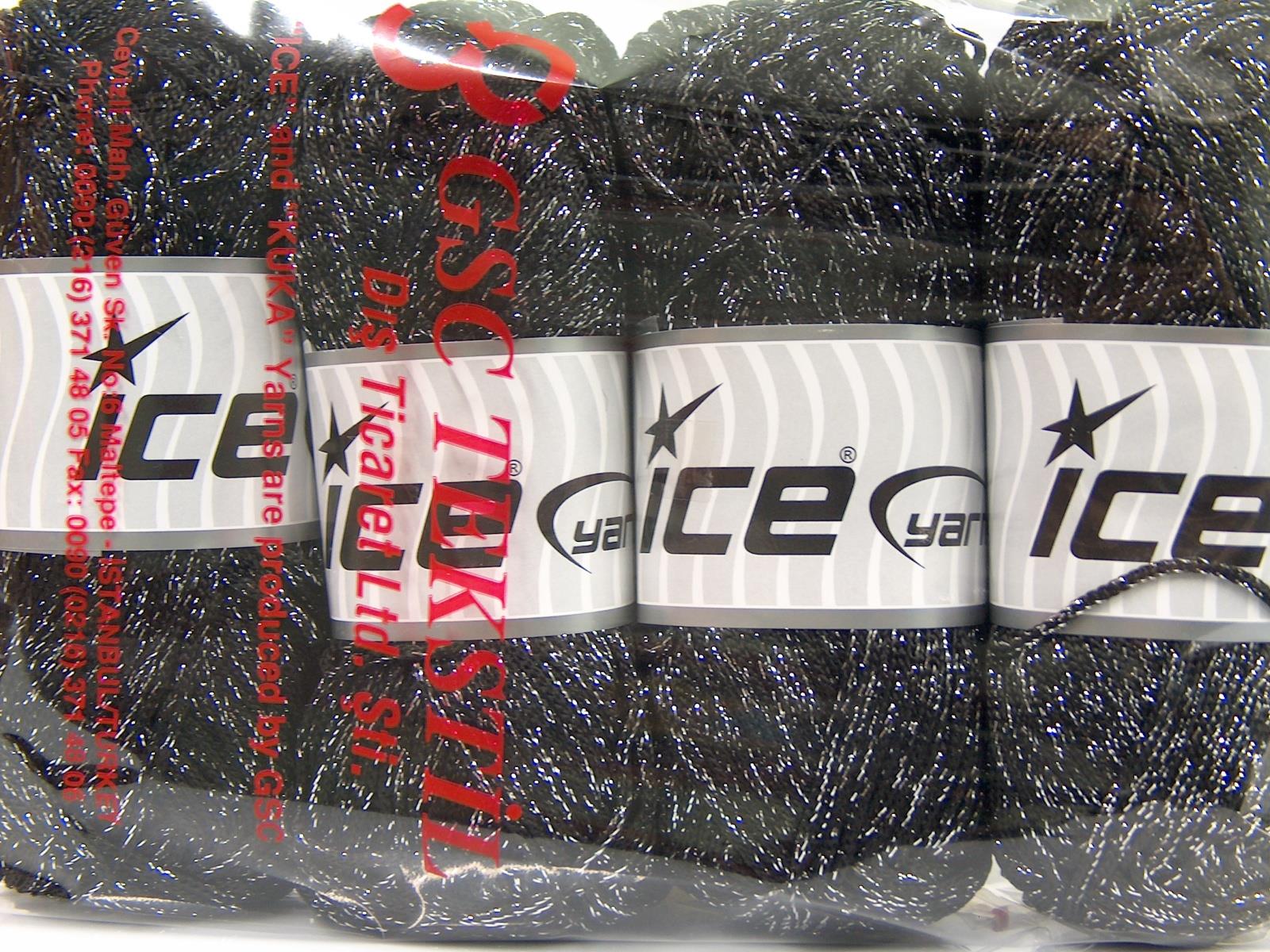 Macrame Cord Metallic Black, Silver