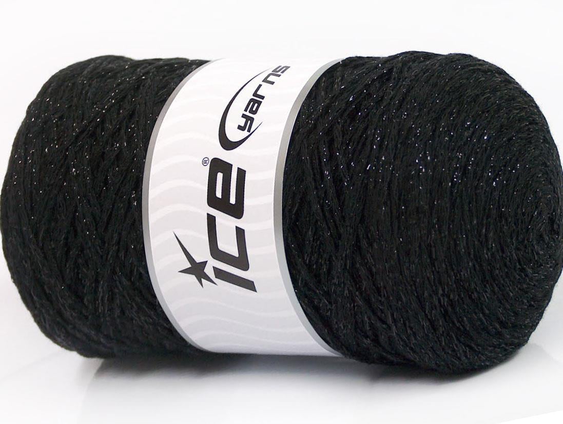 Macrame Cotton Glitz Black