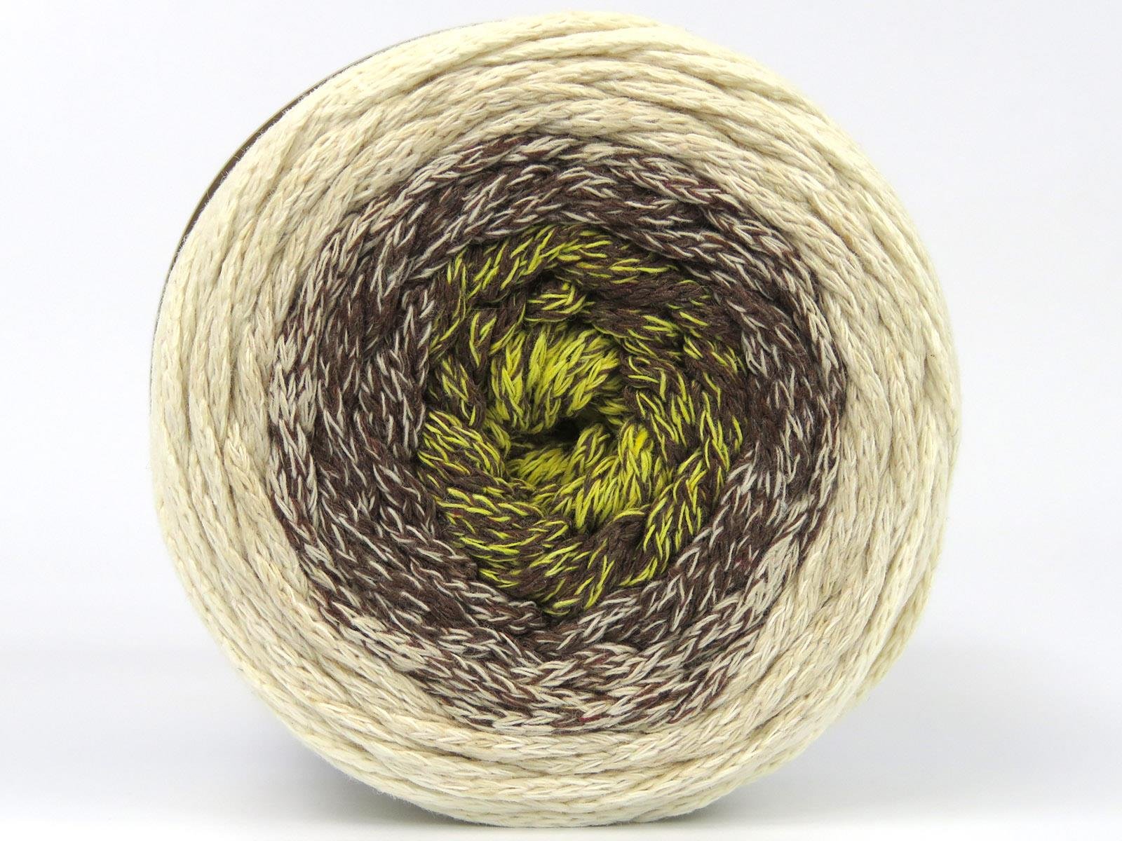 Macrame Cotton Magic Brown, Cream, Yellow