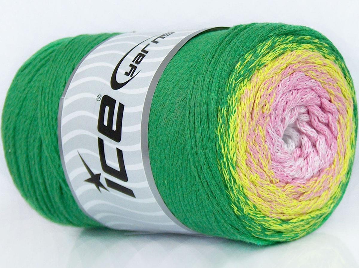Macrame Cotton Magic Green, Pink, Yellow