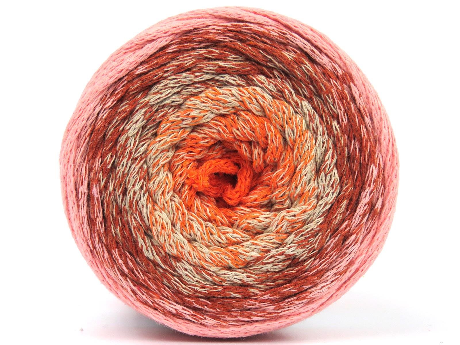 Macrame Cotton Magic Orange, Copper, Light Pink, Beige