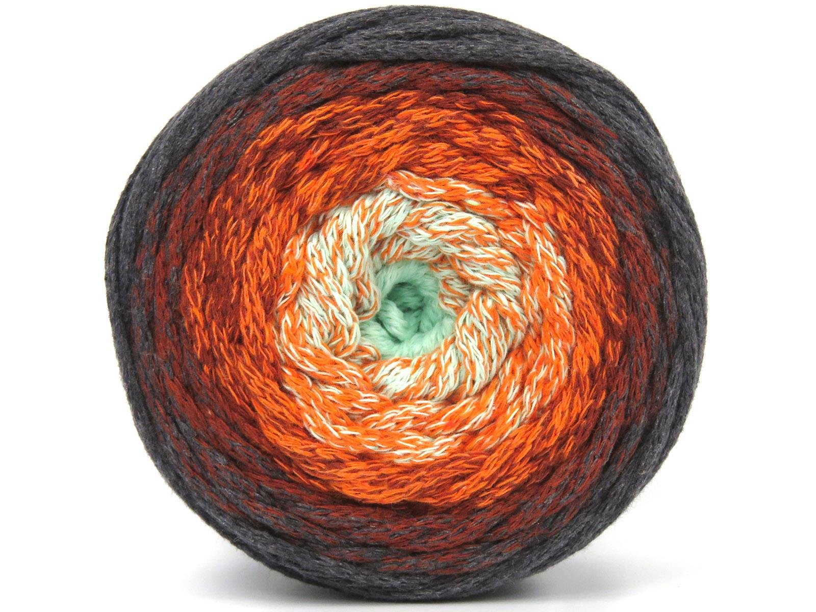 Macrame Cotton Magic Orange, Grey, Light Mint Green, Copper