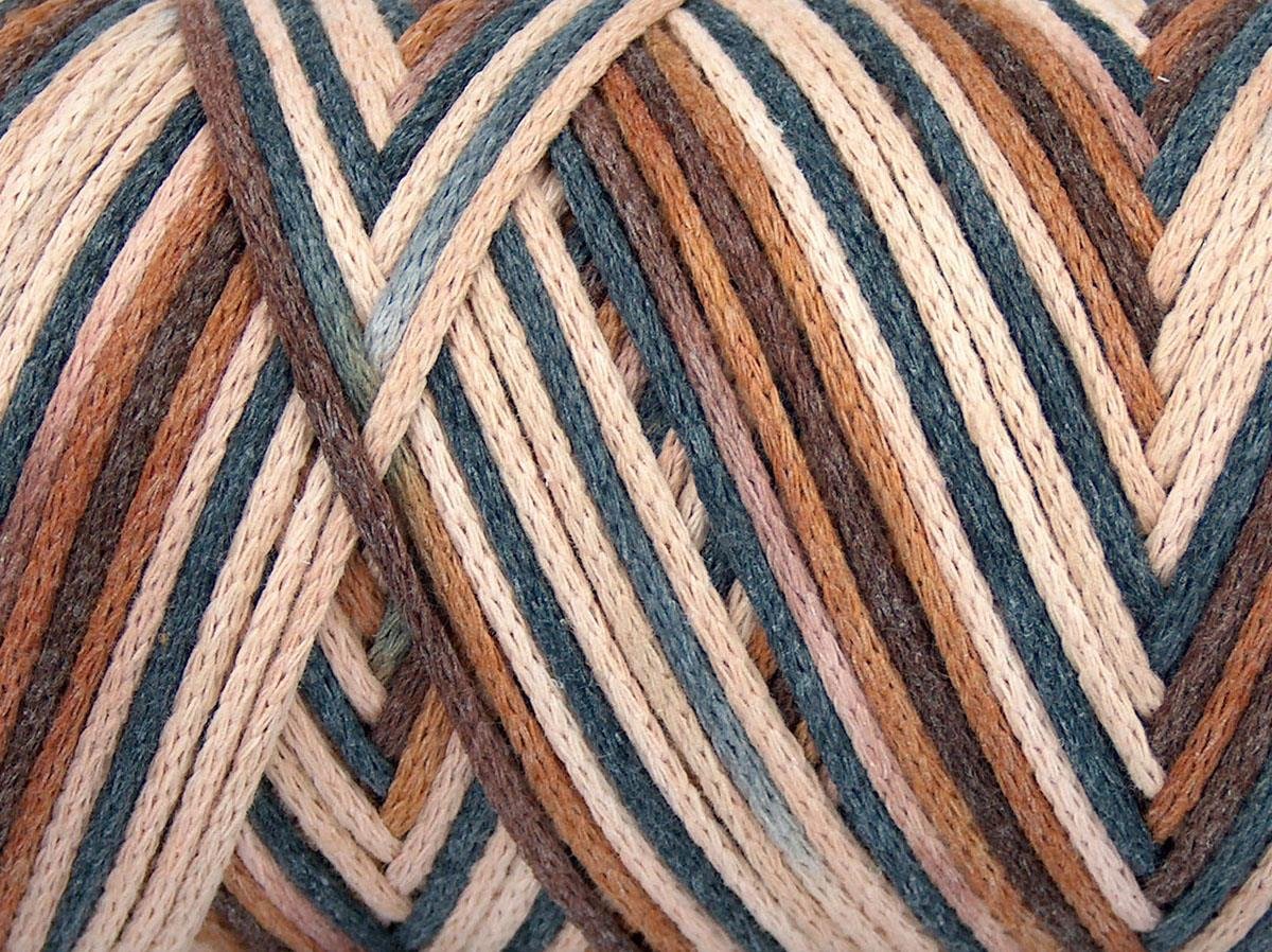 Macrame Cotton Print Cream, Brown Shades, Grey Shades