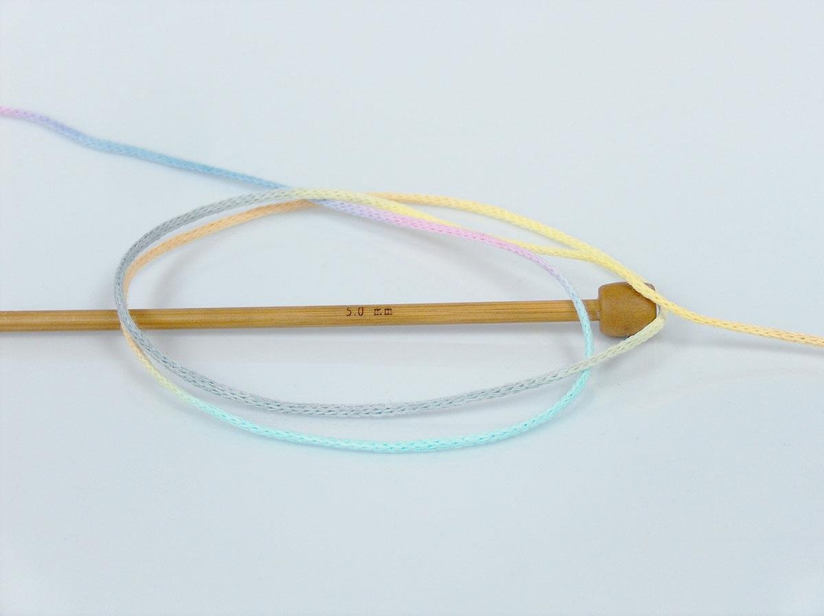 Macrame Cotton Print Pink, Blue, Yellow, Light Grey, Mint Green