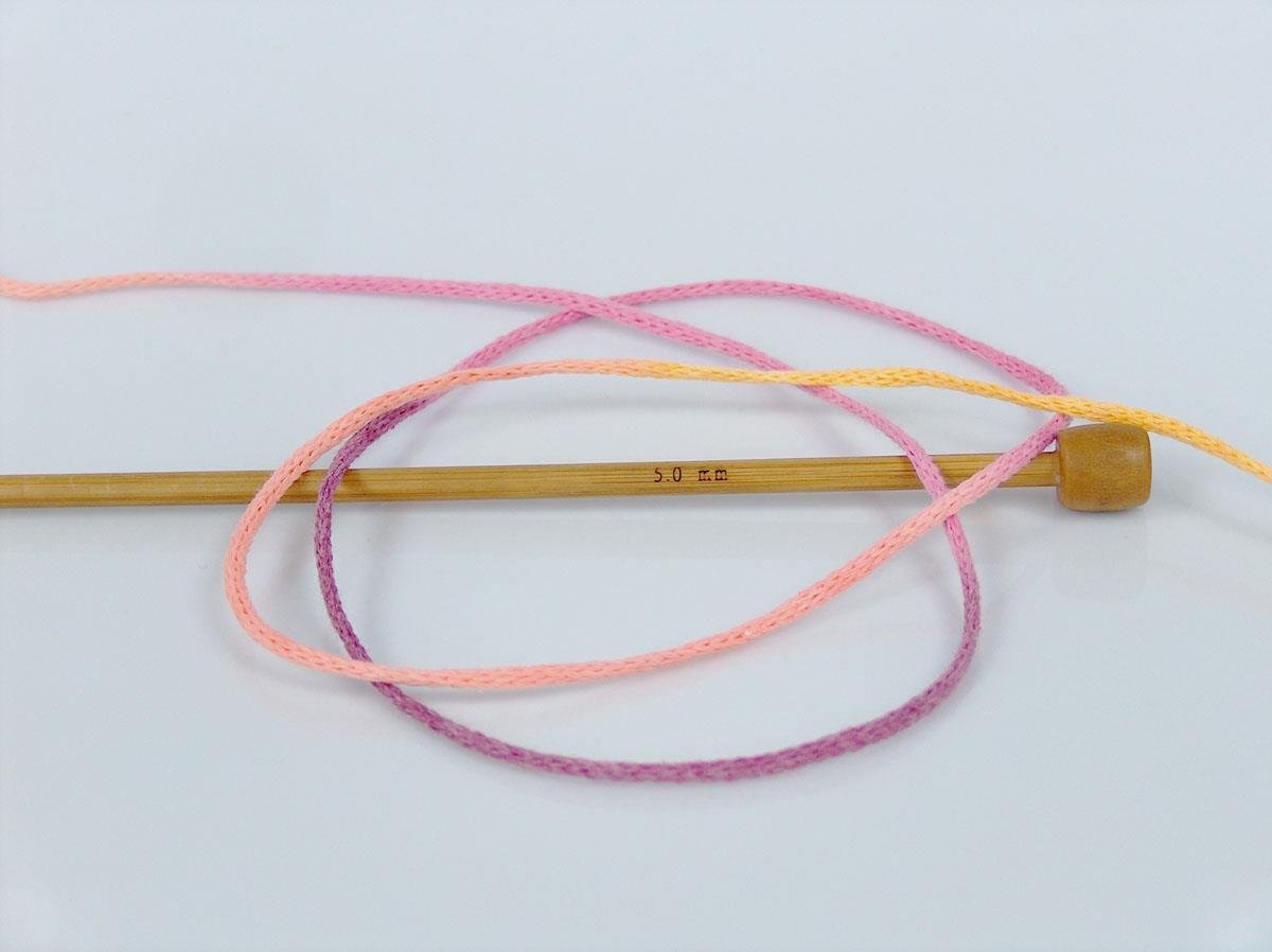 Macrame Cotton Print Pink, Orange, Yellow