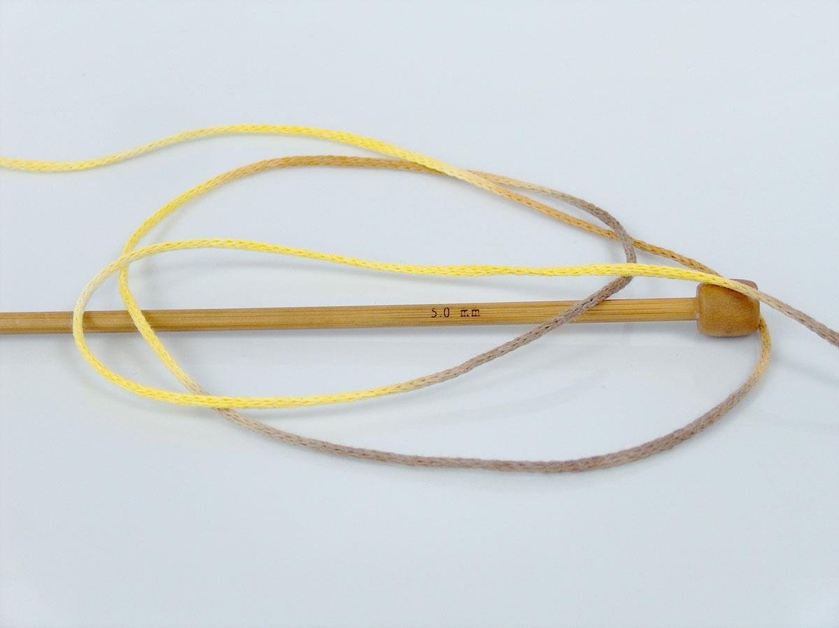 Macrame Cotton Print Yellow Shades, Camel Shades