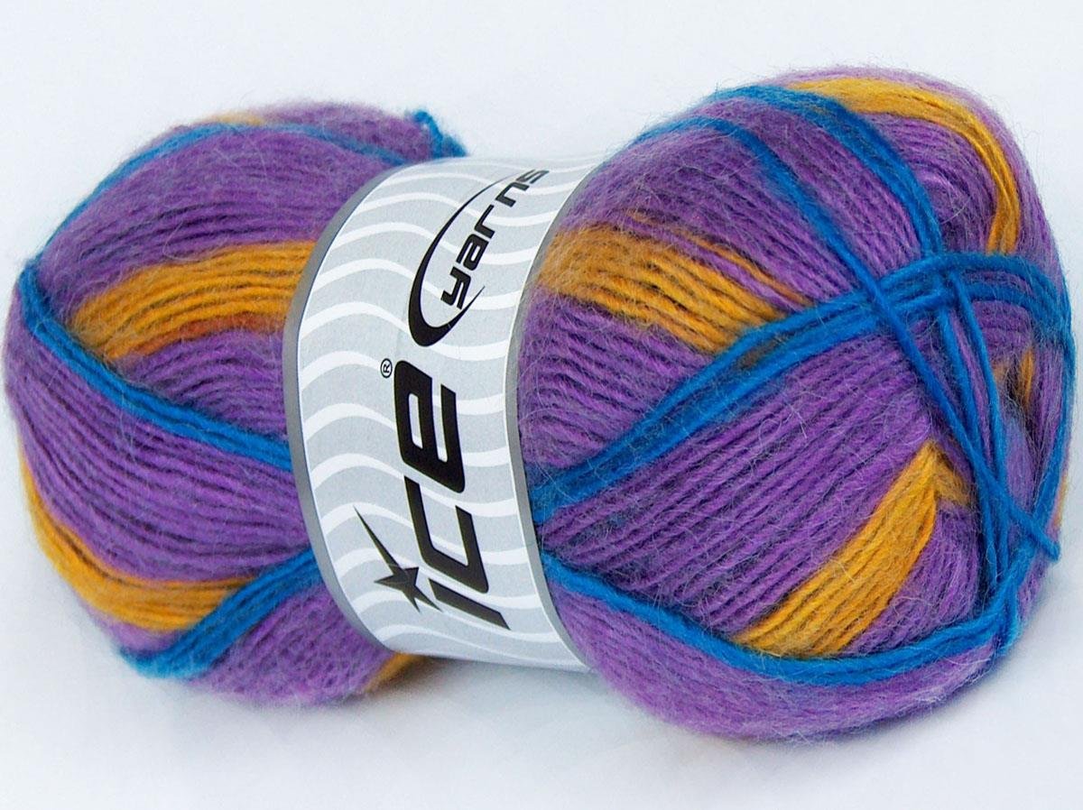 Madonna Blue, Purple, Gold, Teal