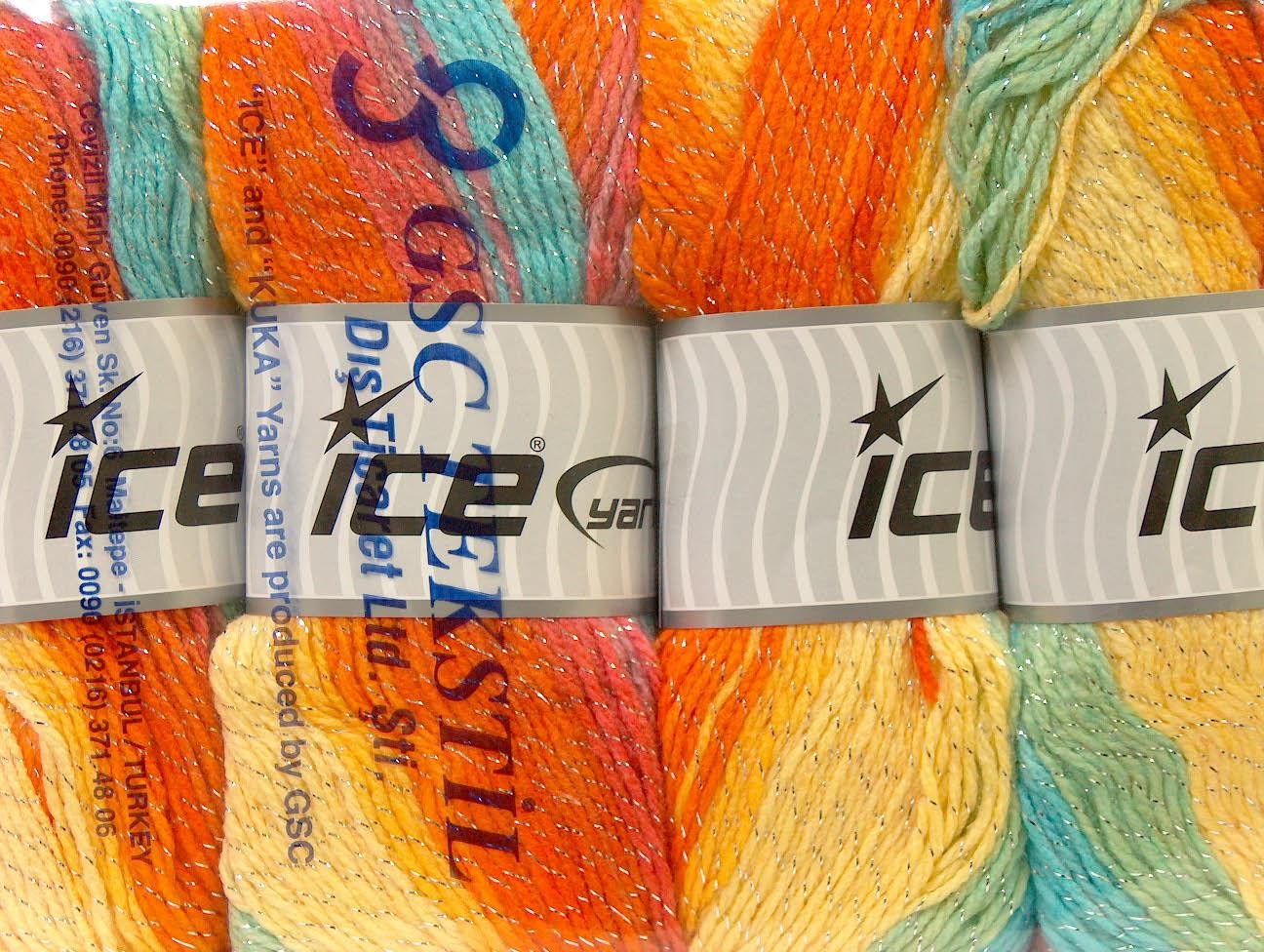 Magic Glitz Green, Orange, Yellow, Light Blue