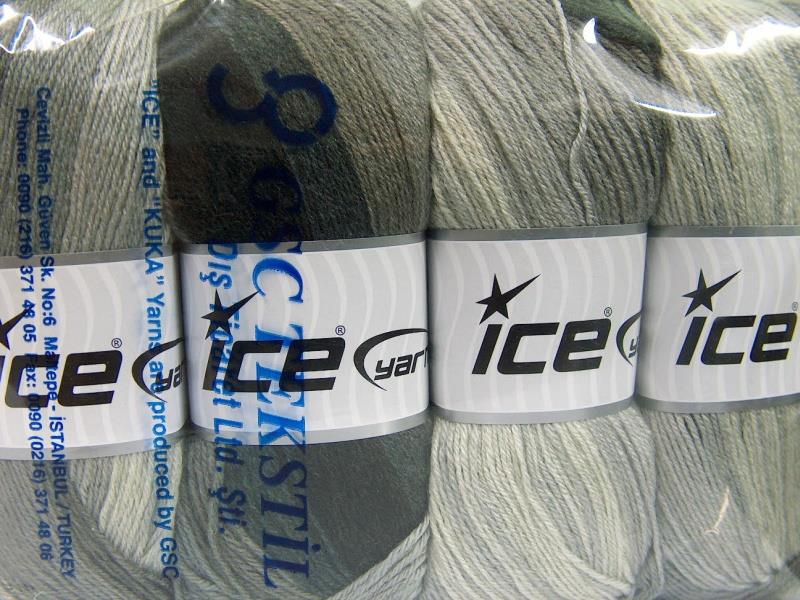 Merino Batik Black, Grey Shades