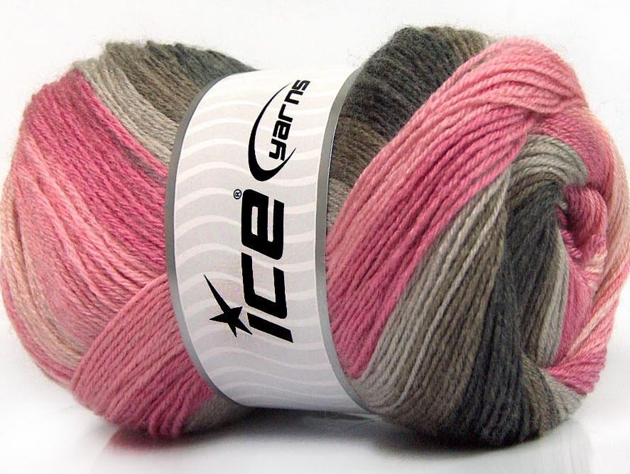 Merino Batik Brown, Pink Shades, Grey Shades