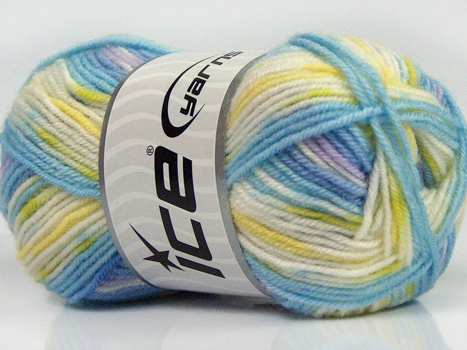 Mini Baby Design Green, White, Yellow, Blue Shades, Light Lilac