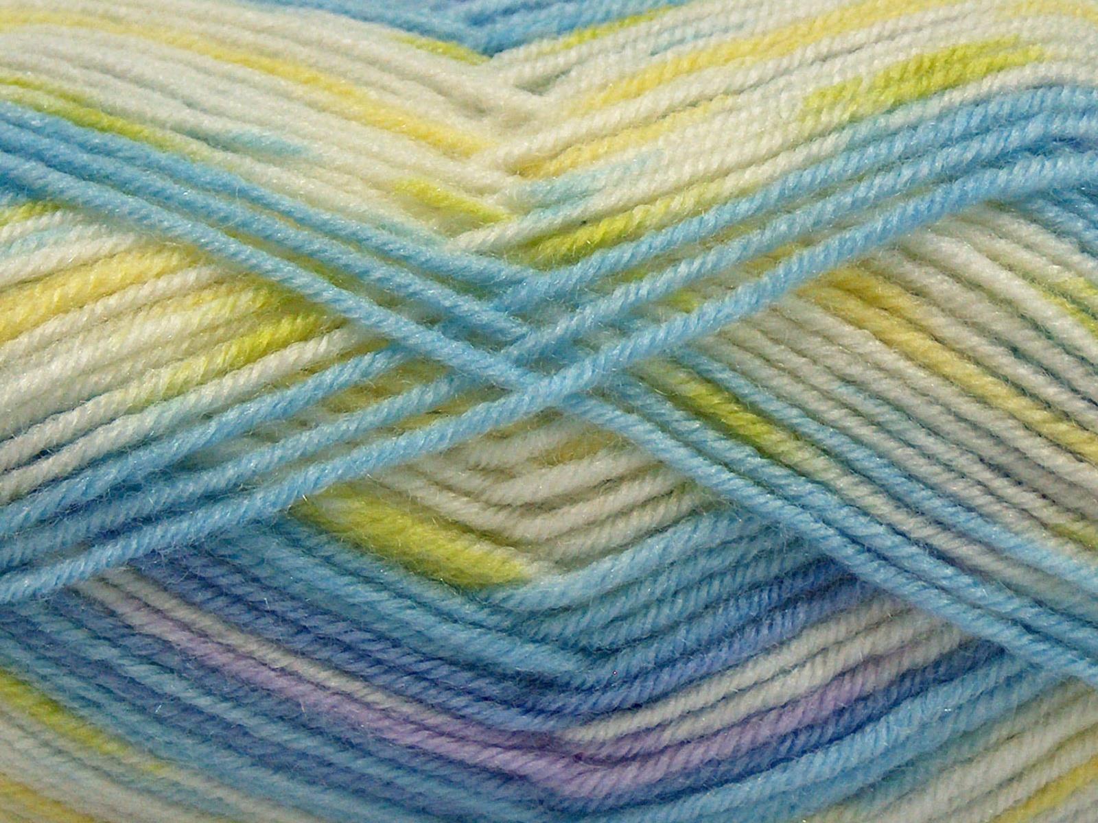 Mini Baby Design Green, White, Yellow, Blue Shades, Light Lilac