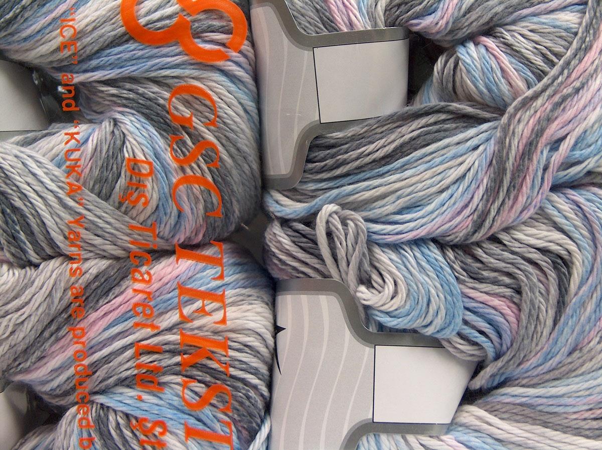 Mona Lisa Light Blue, Light Pink, Grey Shades