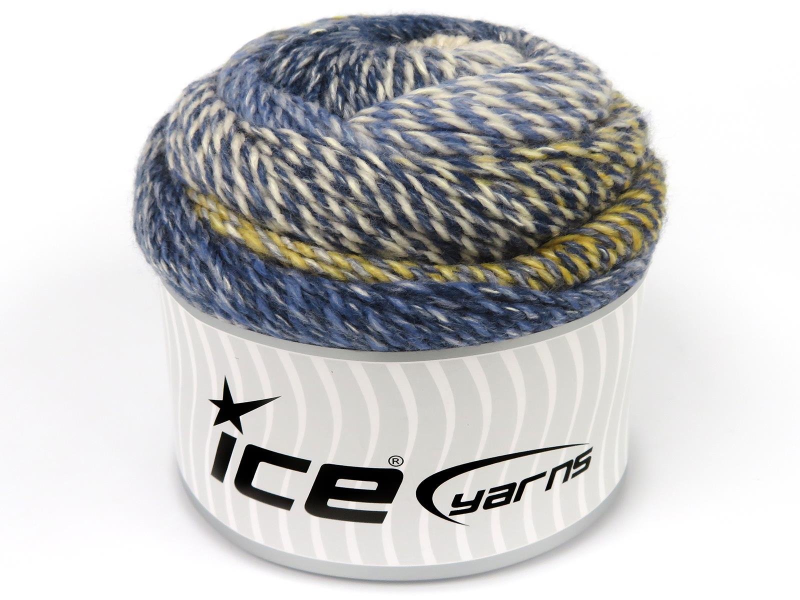 Mosaic Cotton Blue, Cream, Gold, Beige