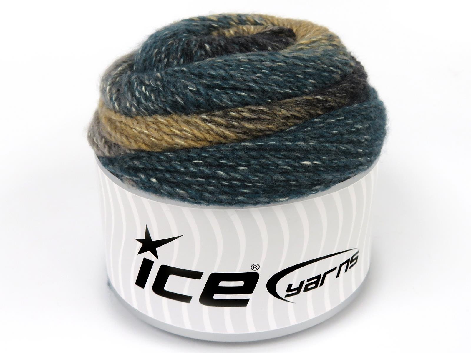 Mosaic Cotton Green, Black, Grey Shades, Latte