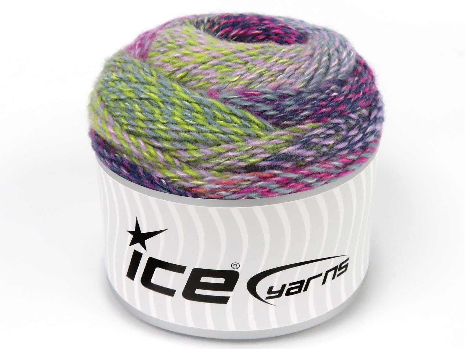 Mosaic Cotton Pink, Blue, Lilac, Green Shades
