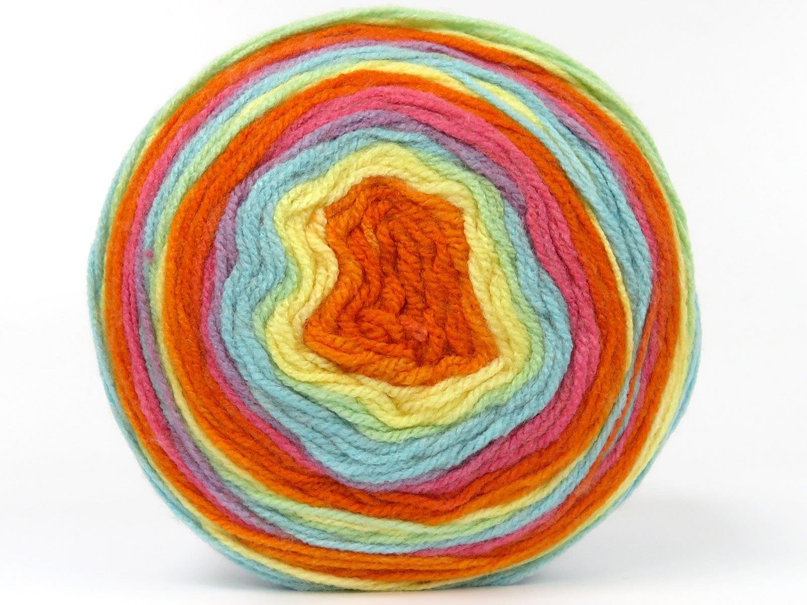 Muffins Pink, Orange, Yellow, Light Turquoise