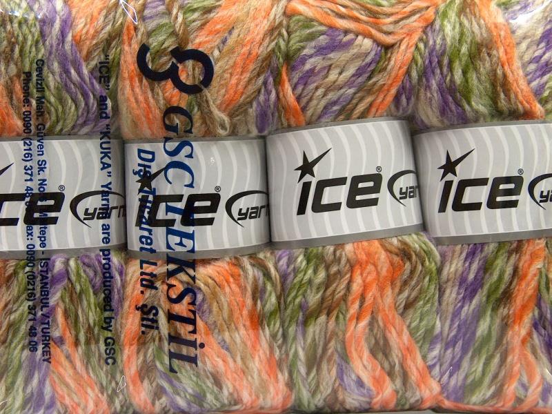 Mystique Brown, Green, Lilac, Orange, Beige