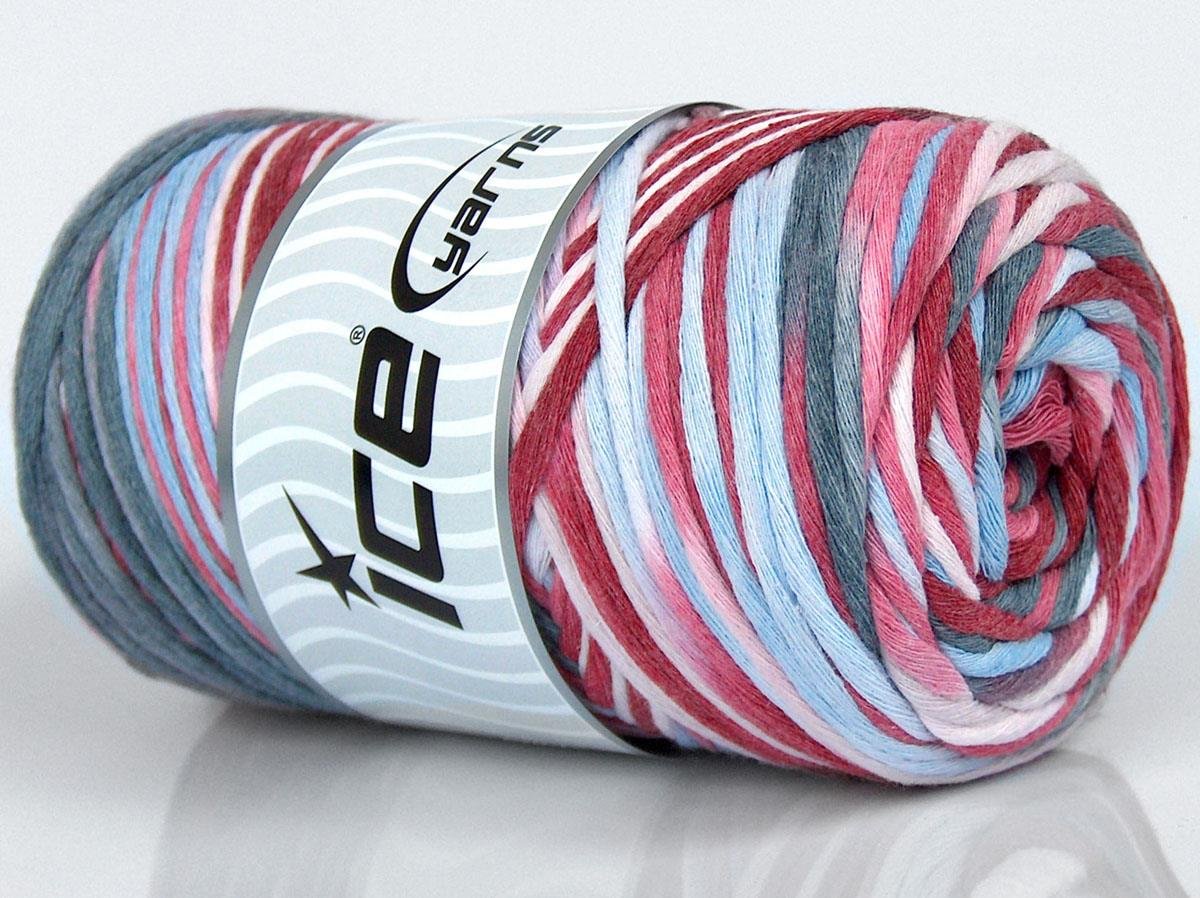 Natural Cotton Color 3mm Red, Grey, Light Blue, Pink Shades