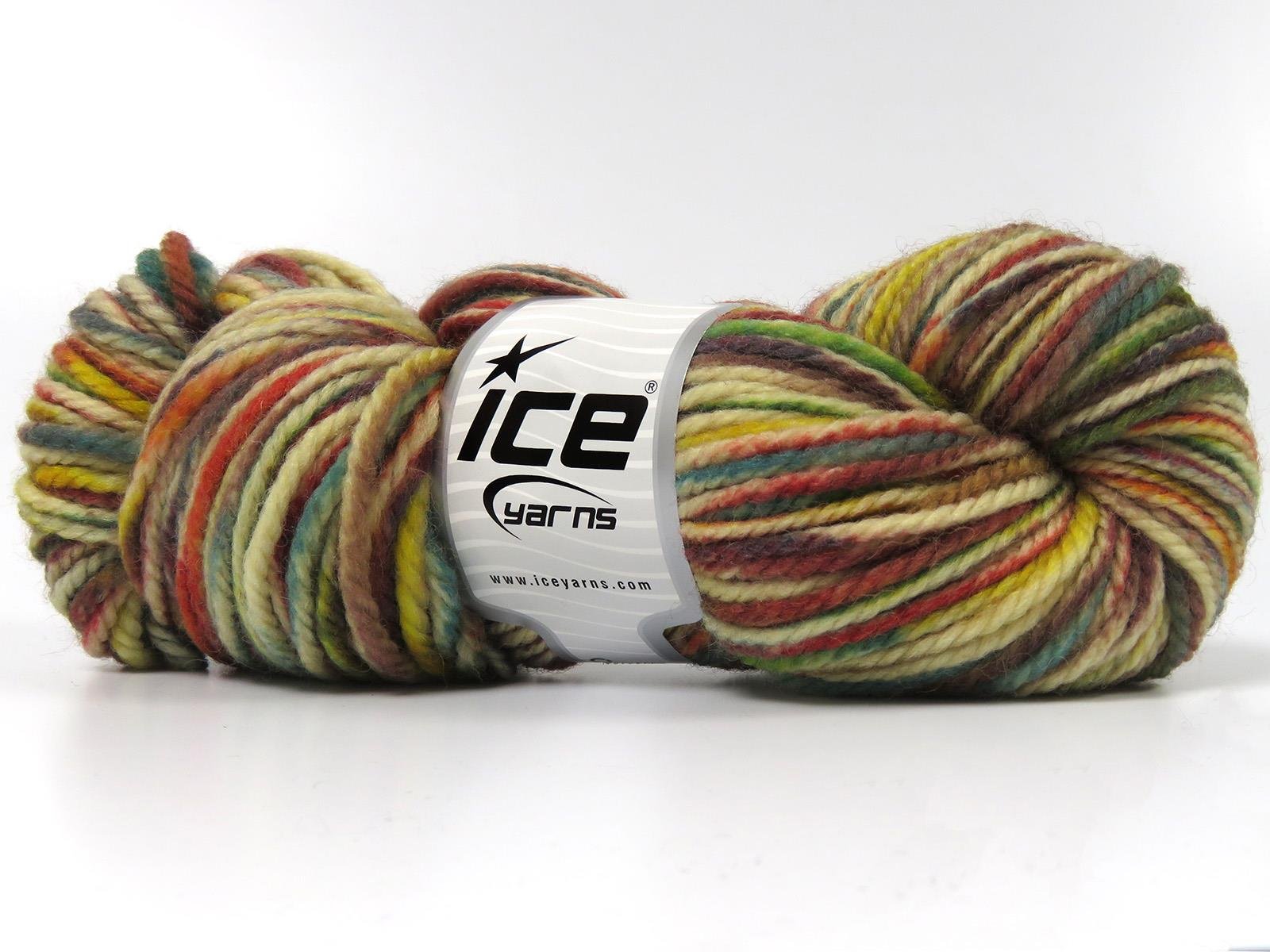 Organic Wool Bulky Hand Paint Rainbow