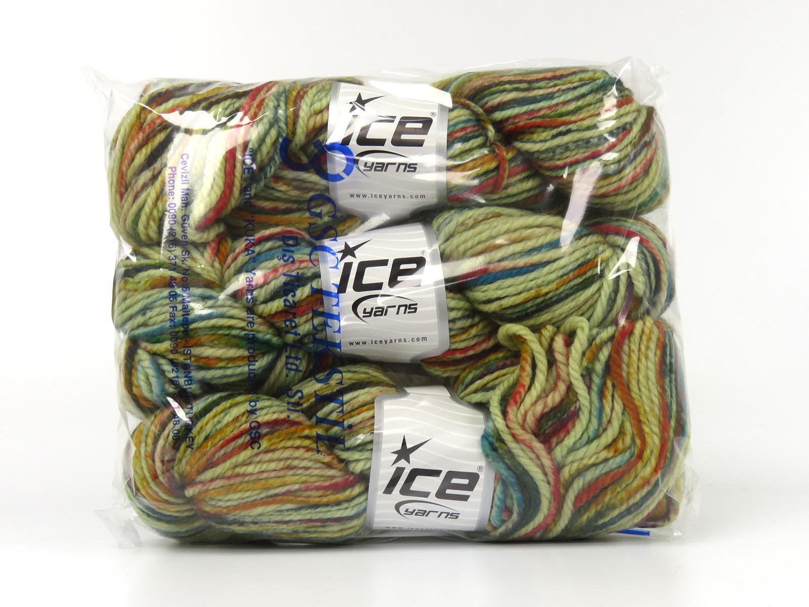 Organic Wool Bulky Hand Paint Rainbow