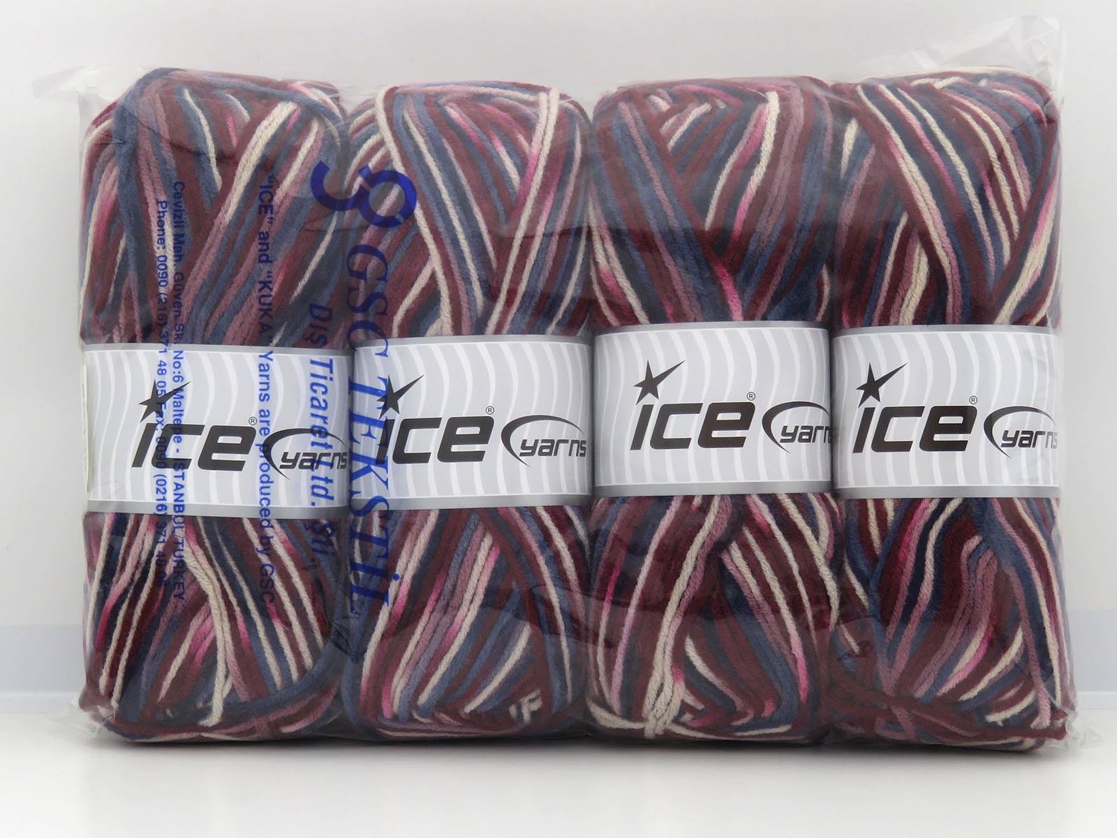 Party Pink, Cream, Blue Shades, Burgundy Shades