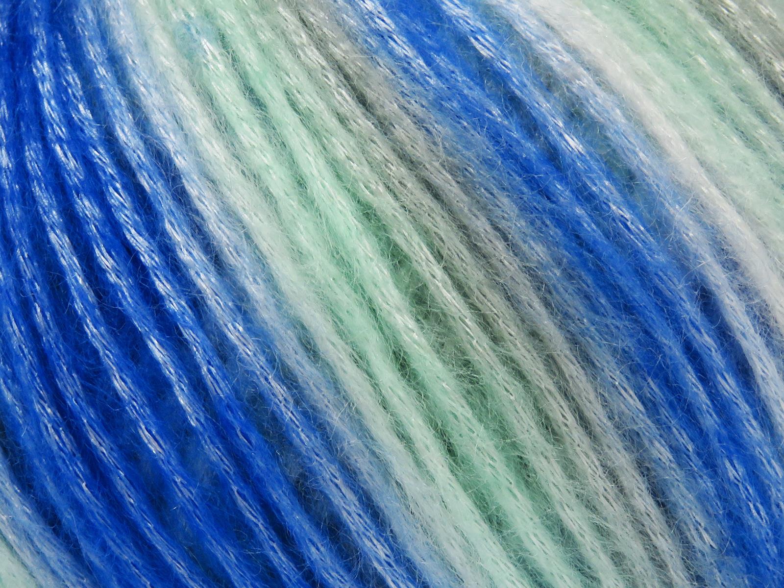 Picasso Blue, White, Light Grey, Mint Green