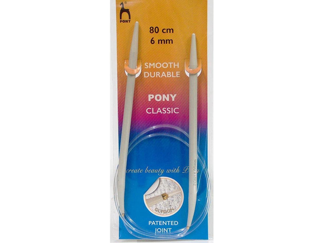 Pony Circular Knitting Needles - 80 cm . 6 mm (US 10)