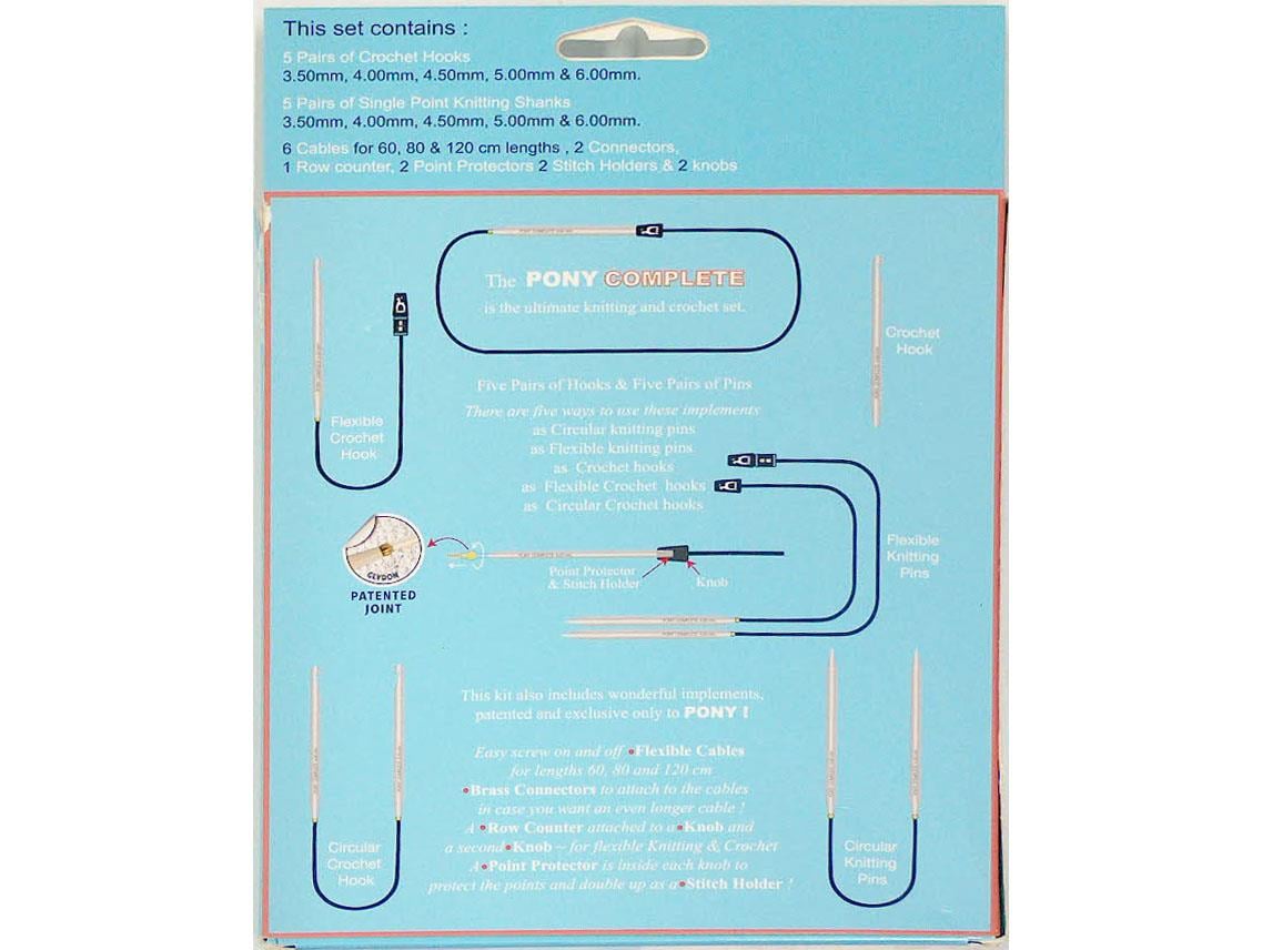 Pony Complete Ultimate Knitting Chrochet Set Turquoise