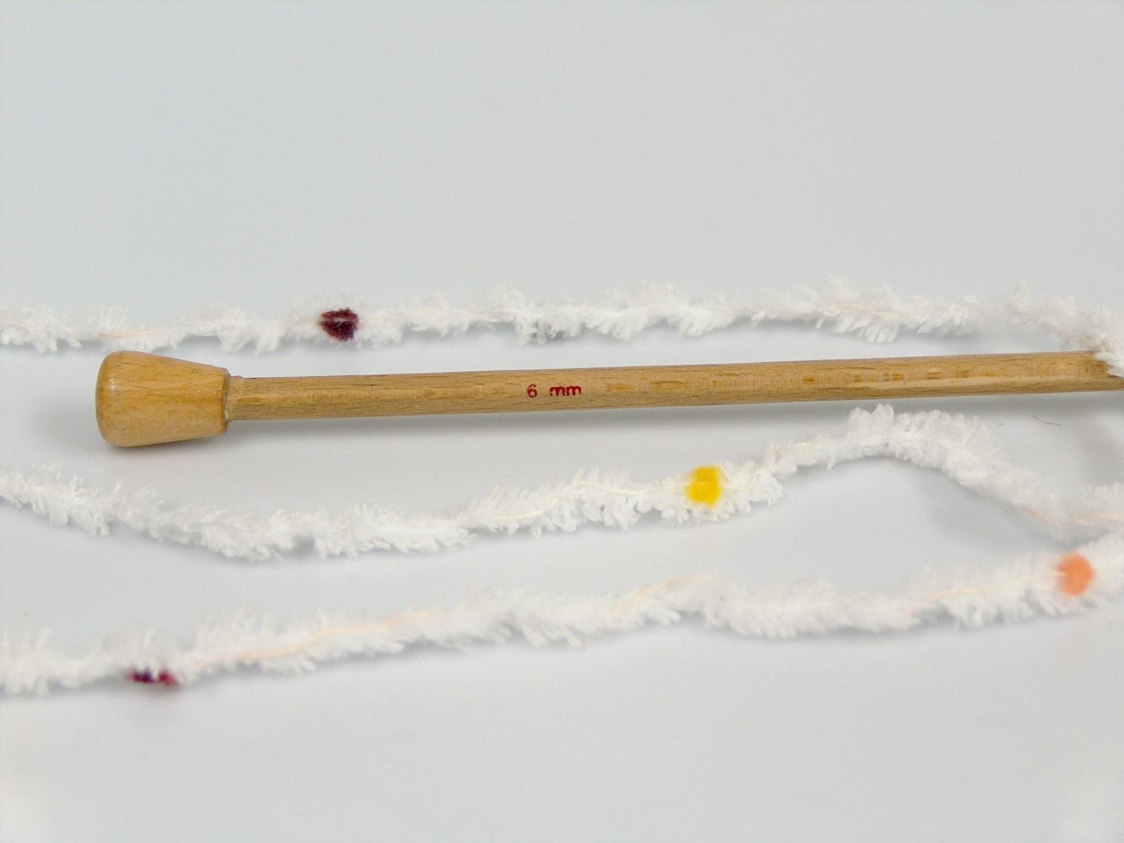 Puffy PomPom White, Rainbow