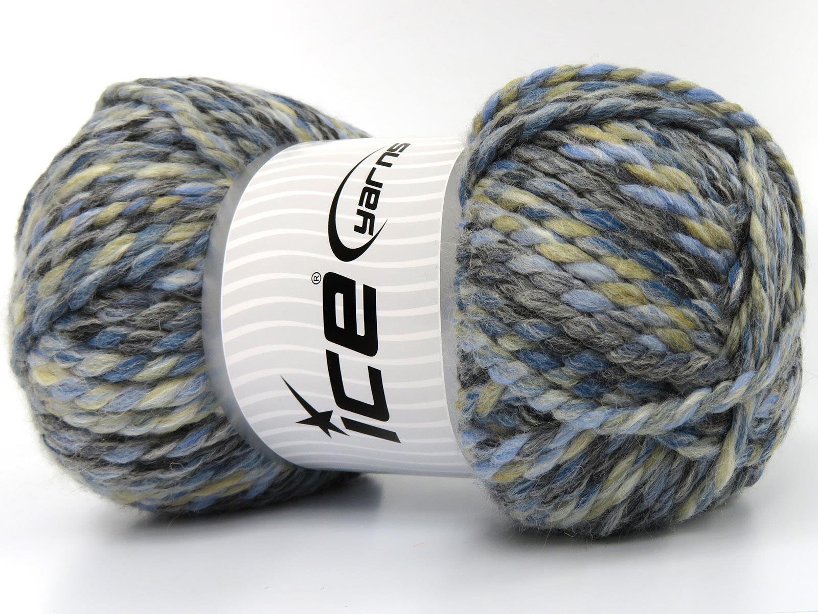 Puzzle Wool Chunky Black, Blue, Grey, Camel