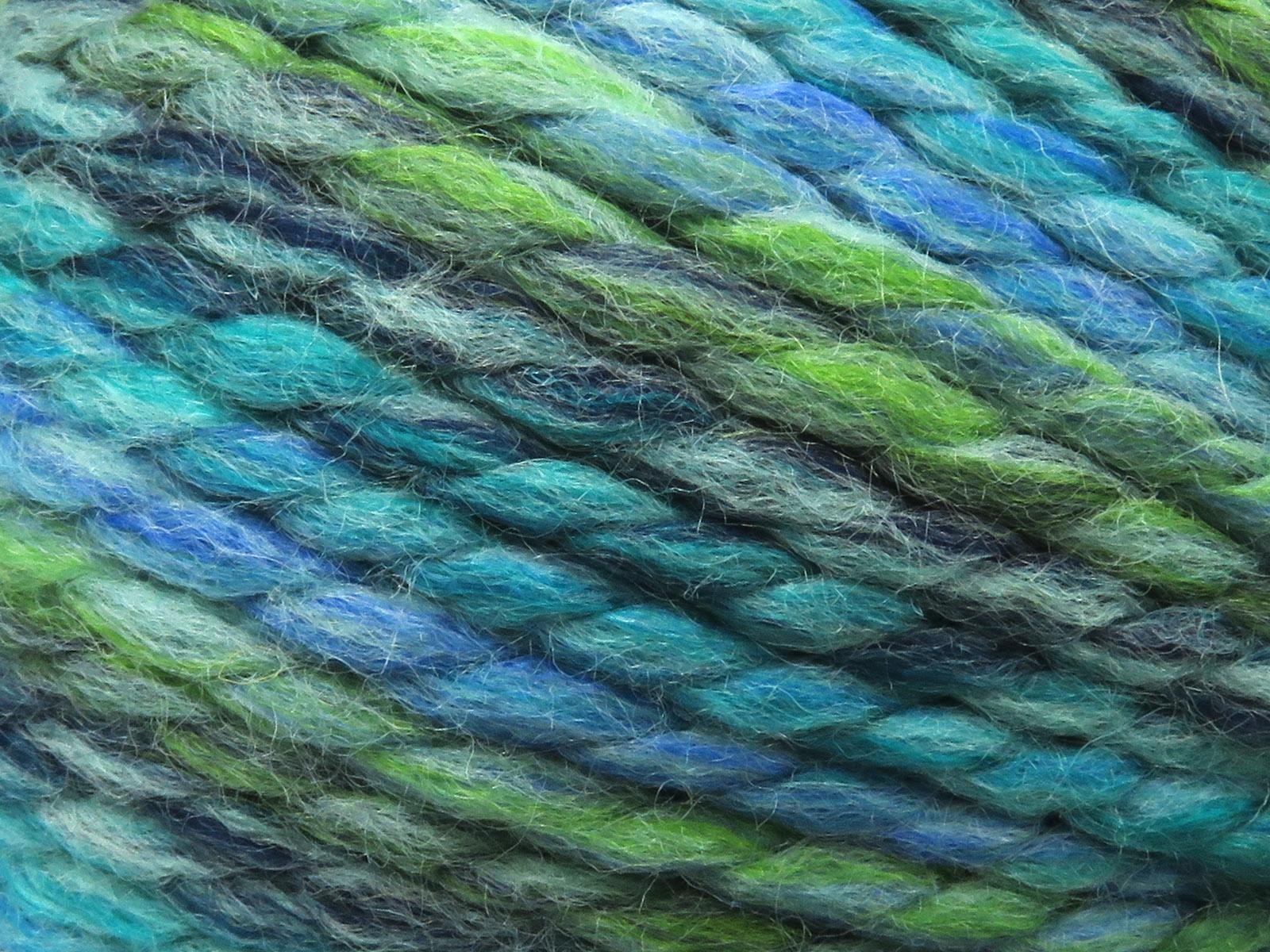 Puzzle Wool Chunky Blue, Grey, Green Shades