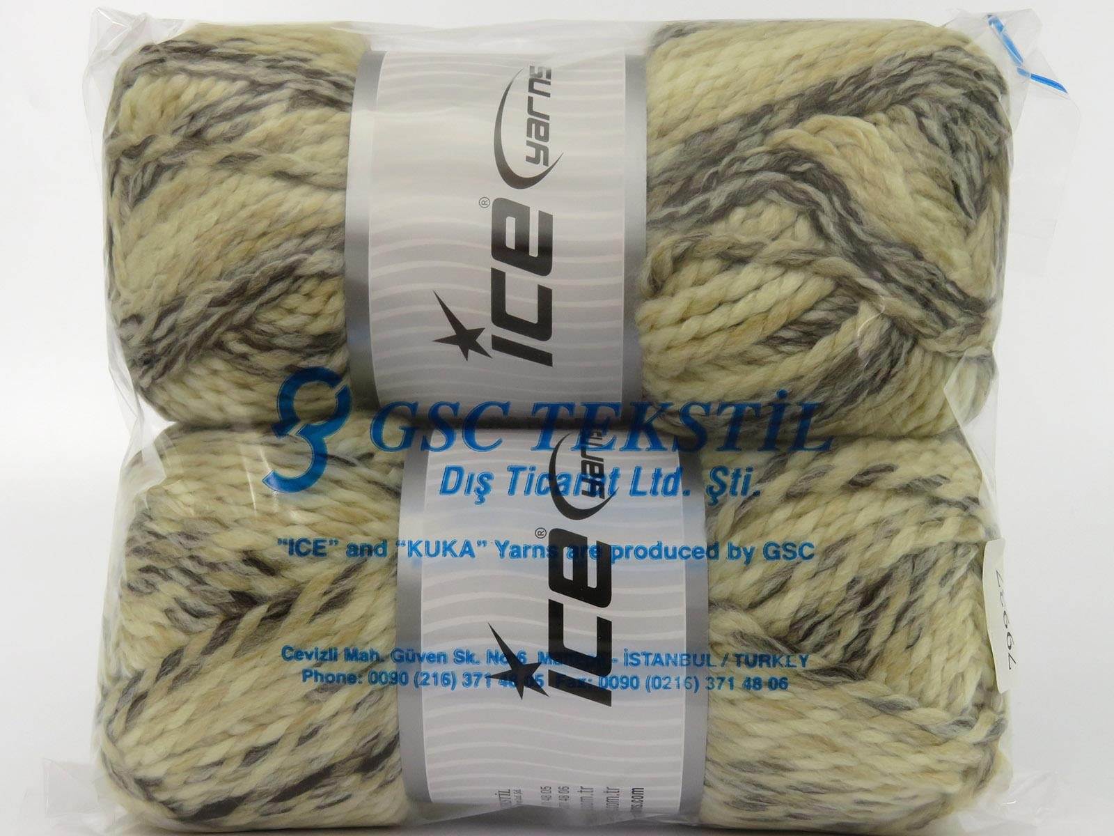 Puzzle Wool Chunky Cream Shades, Camel Shades