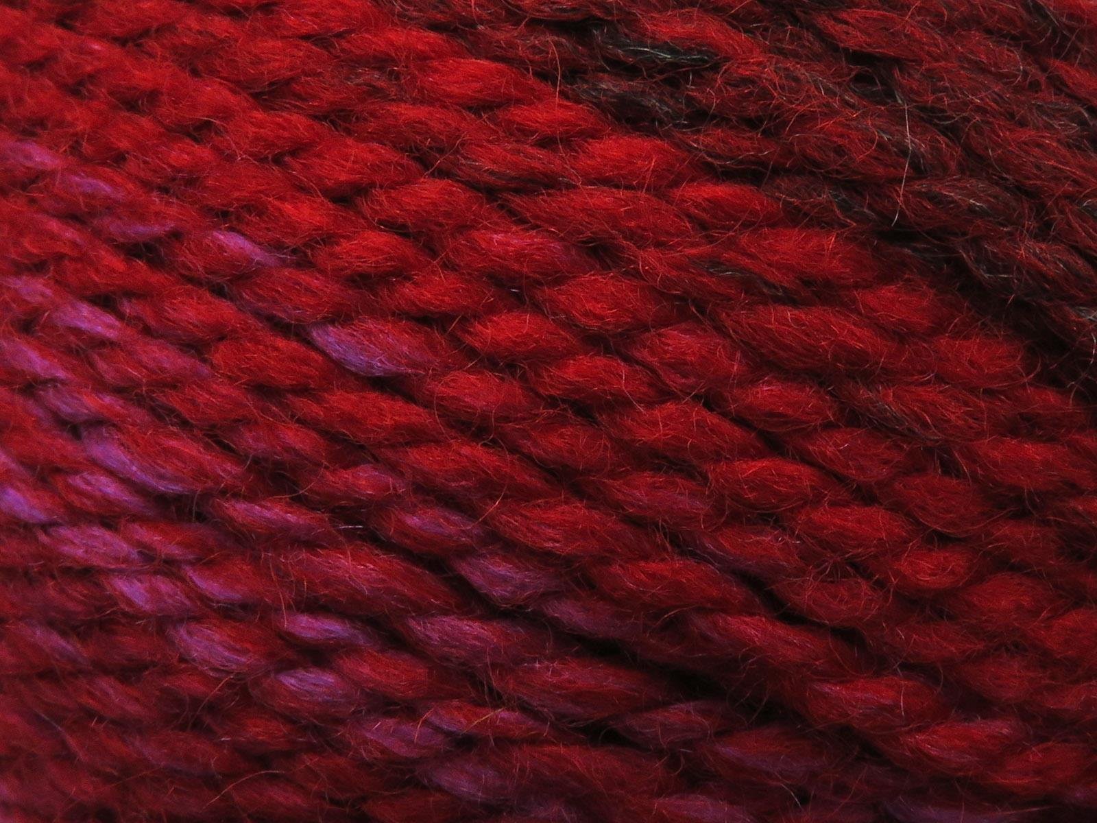 Puzzle Wool Worsted Black, White, Lilac, Red Shades