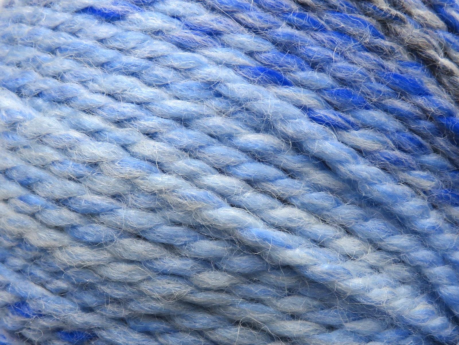 Puzzle Wool Worsted Blue Shades, Grey Shades