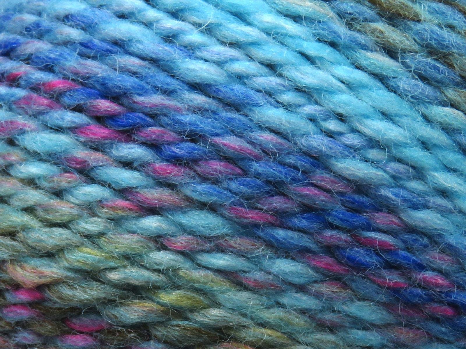 Puzzle Wool Worsted Pink, Blue, Red, Turquoise, Khaki