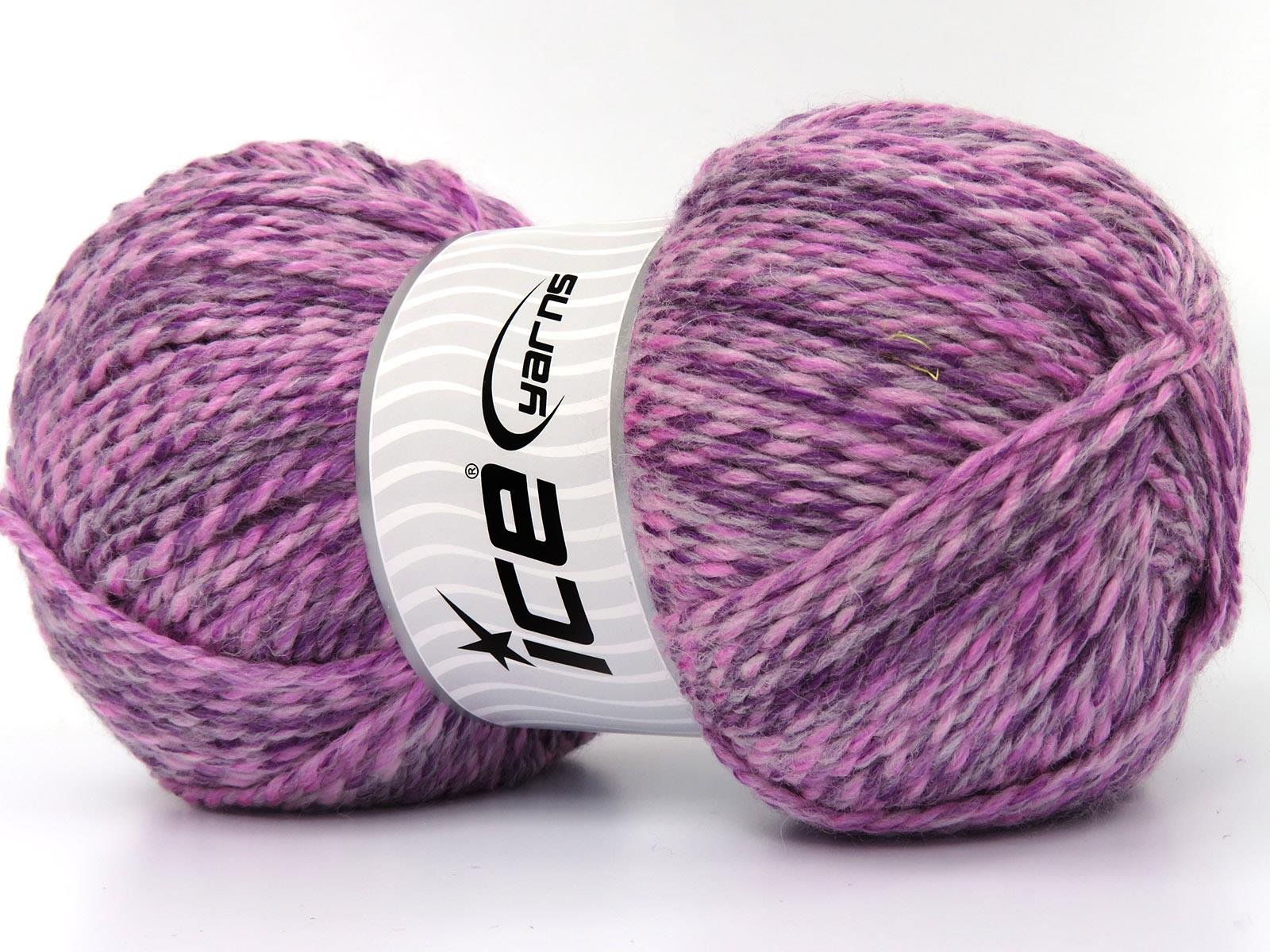 Puzzle Wool Worsted Purple, Pink Shades