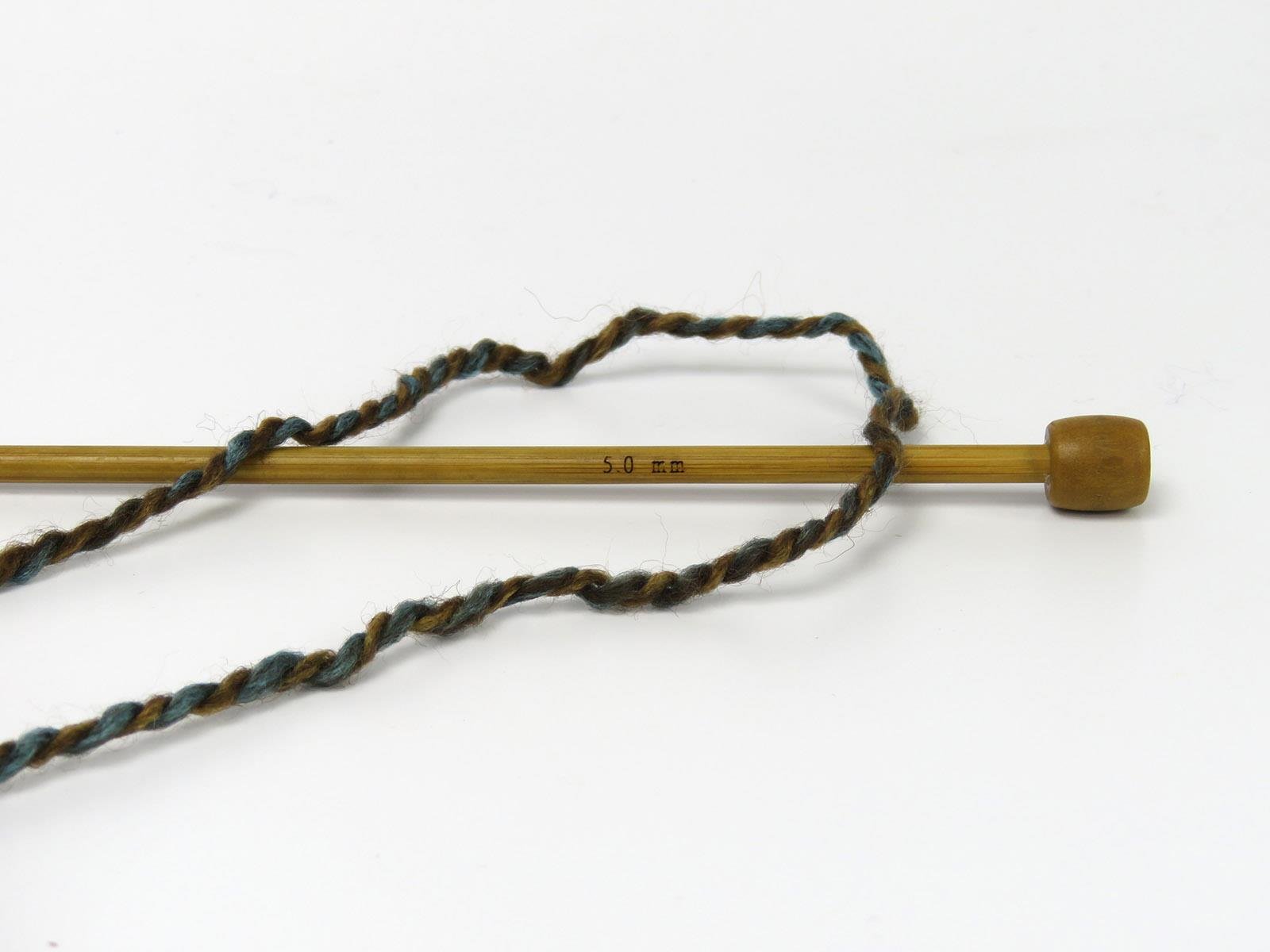 Puzzle Wool Worsted Turquoise, Brown Shades