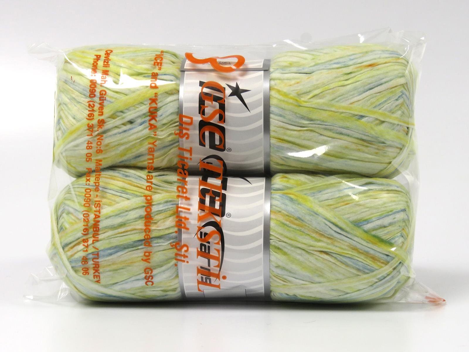 Raffia Color Green, White, Yellow