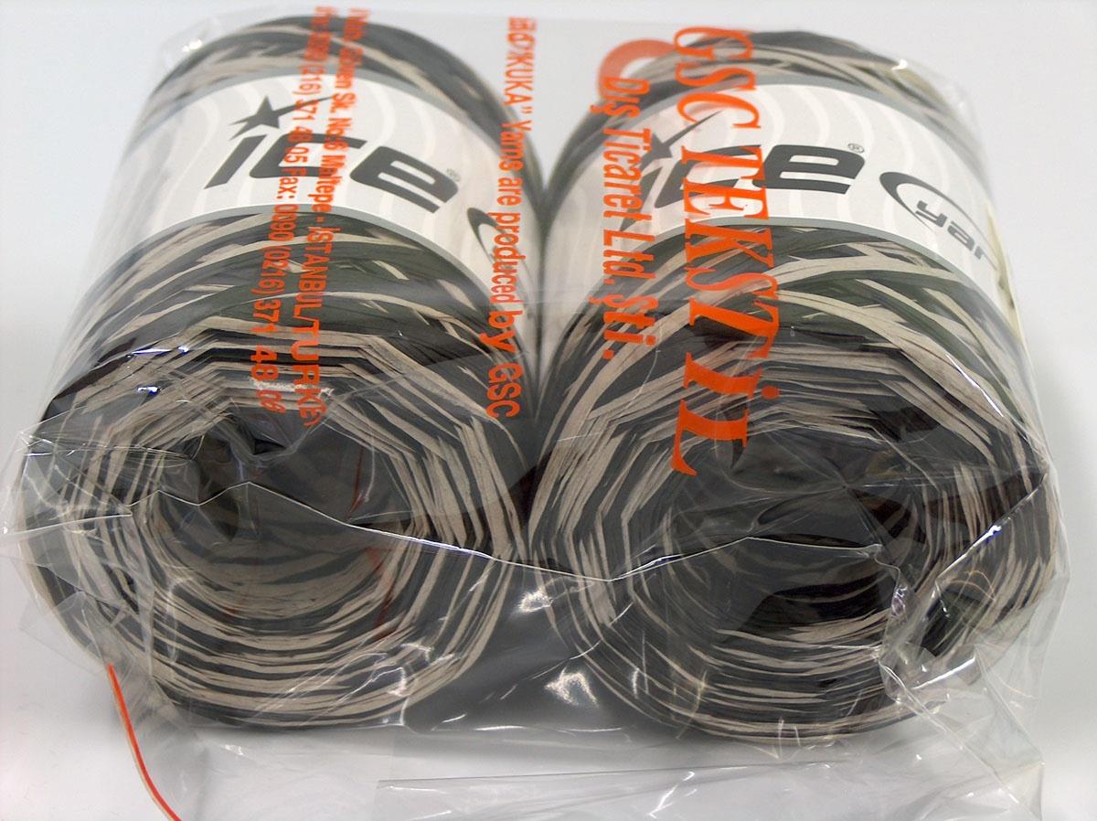 Raffia Multi Black, Light Camel