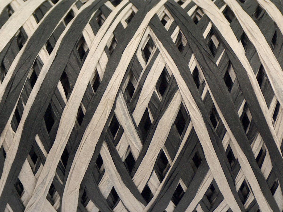 Raffia Multi Black, Light Camel